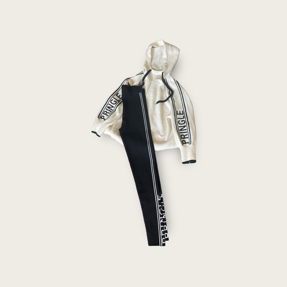 WHOLE SET! Pringle of Scotland x H&M Hooded Fine-Knit Sweatshirt Legging - Picture 4 of 7